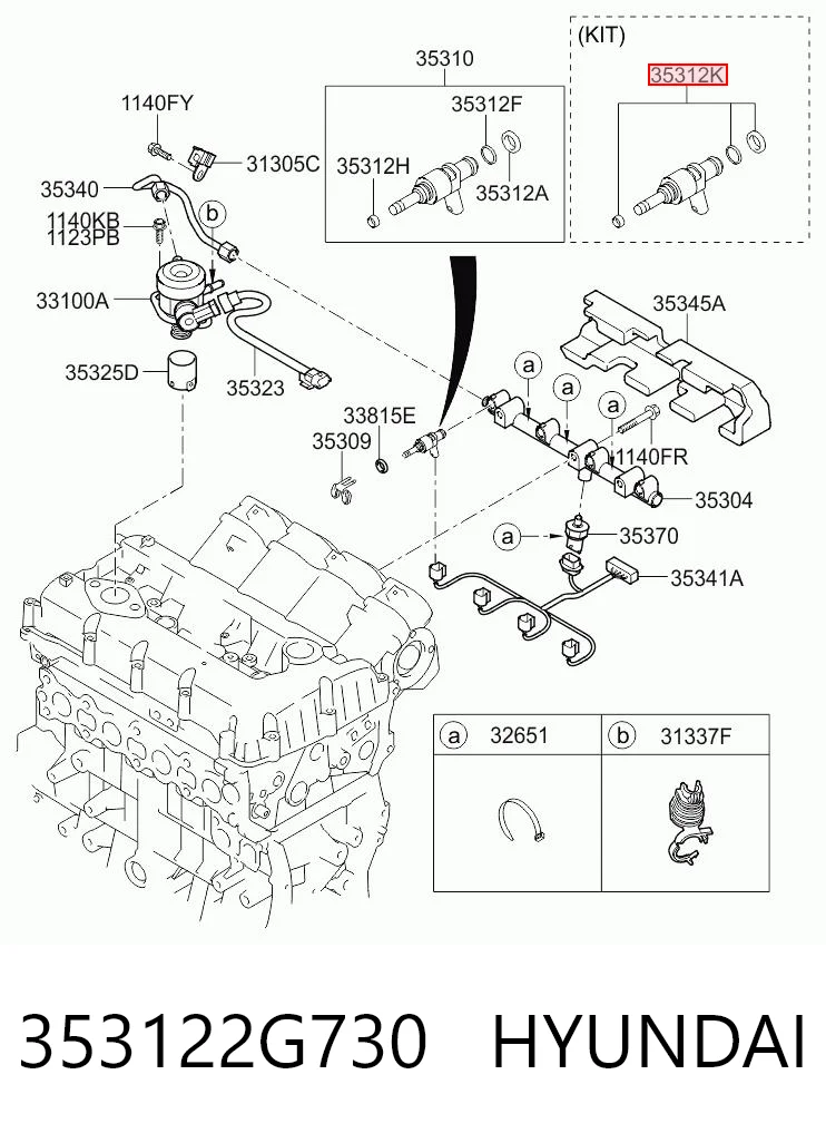 353122G730 Market (OEM) Ремкомплект форсунки