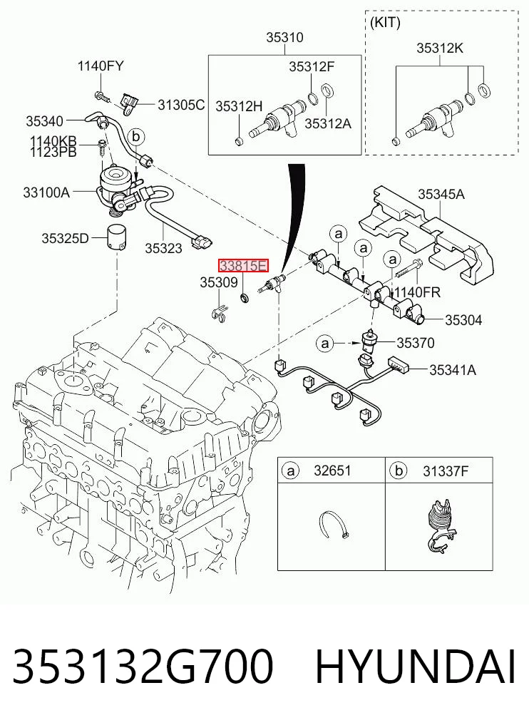 353132G700 Hyundai/Kia Кільце інжектора
