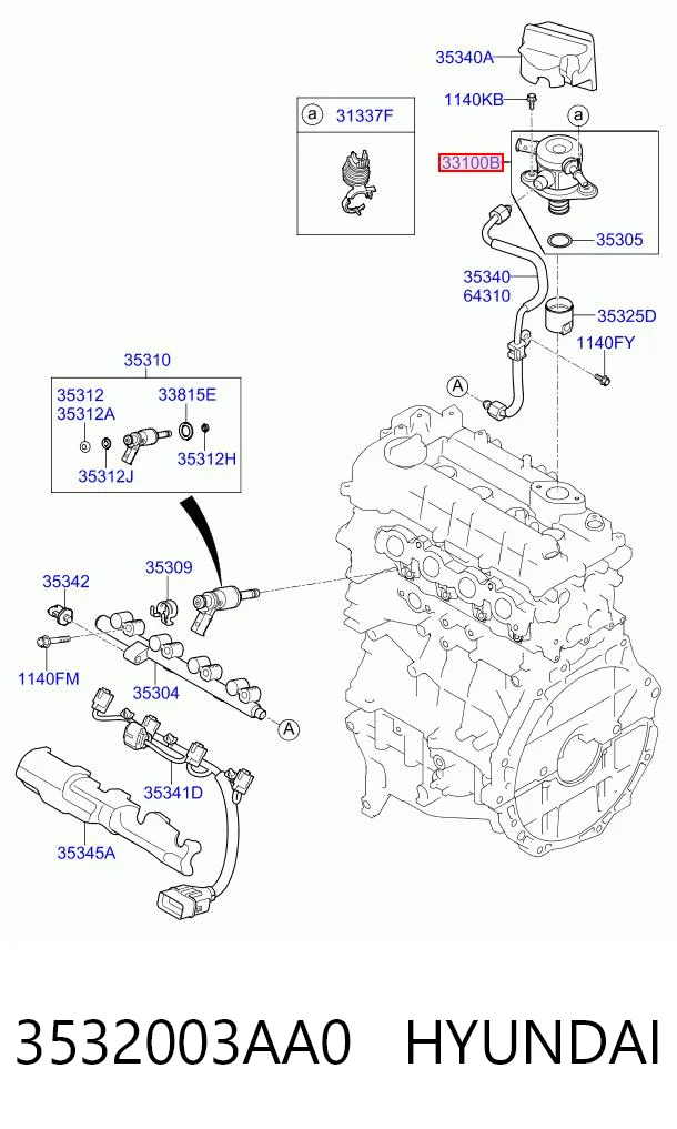 3532003AA0 Hyundai/Kia Насос паливний високого тиску (ПНВТ)
