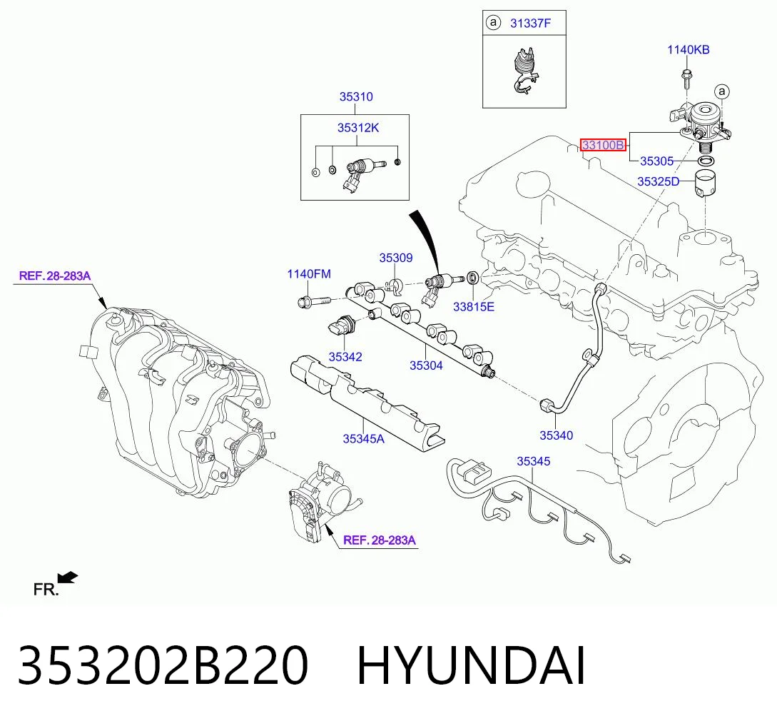353202B220 Hyundai/Kia Насос паливний високого тиску (ПНВТ)