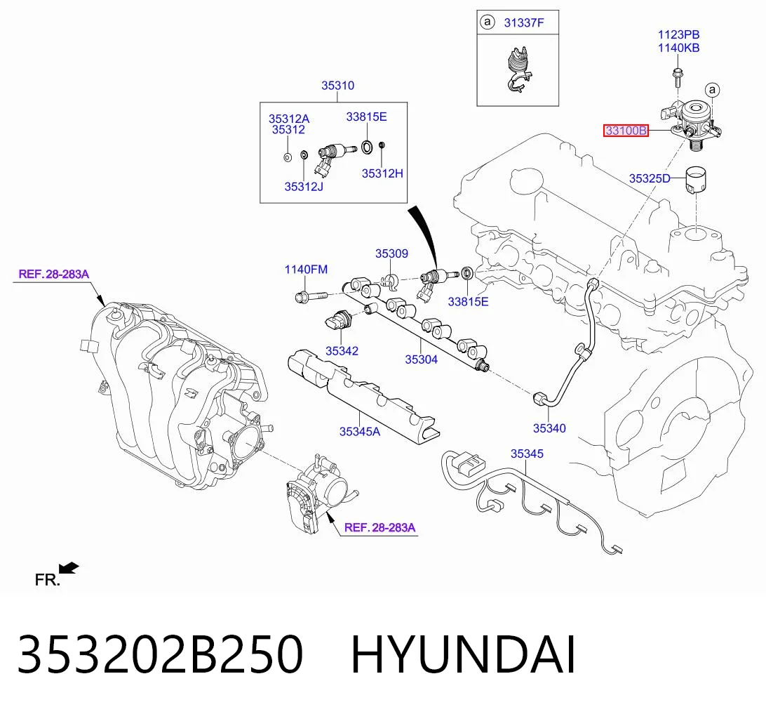353202B250 Hyundai/Kia Насос паливний високого тиску (ПНВТ)