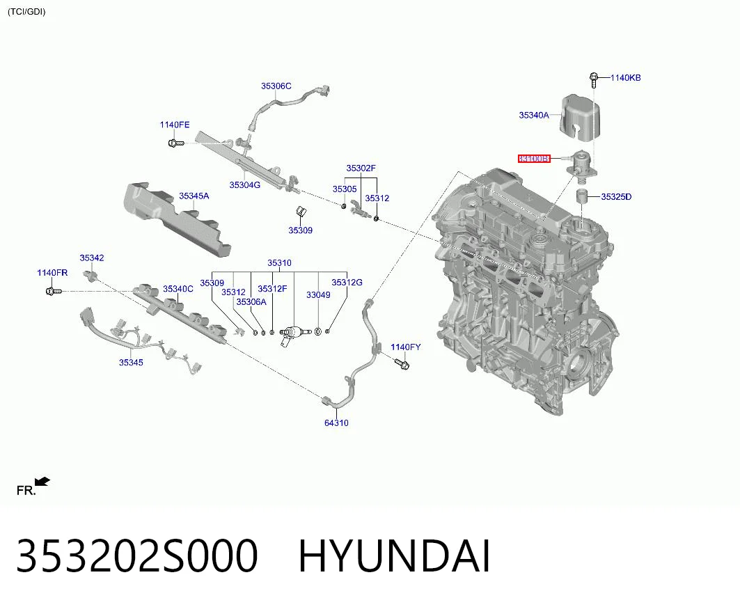 353202S000 Hyundai/Kia Насос паливний високого тиску (ПНВТ)