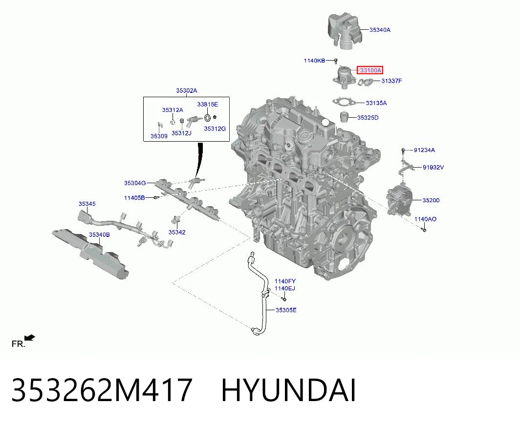 353262M417 Hyundai/Kia Паливний насос автономного обігрівача