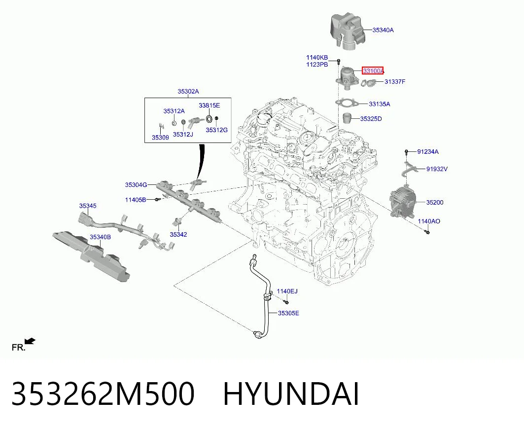 353262M500 Hyundai/Kia Насос паливний високого тиску (ПНВТ)