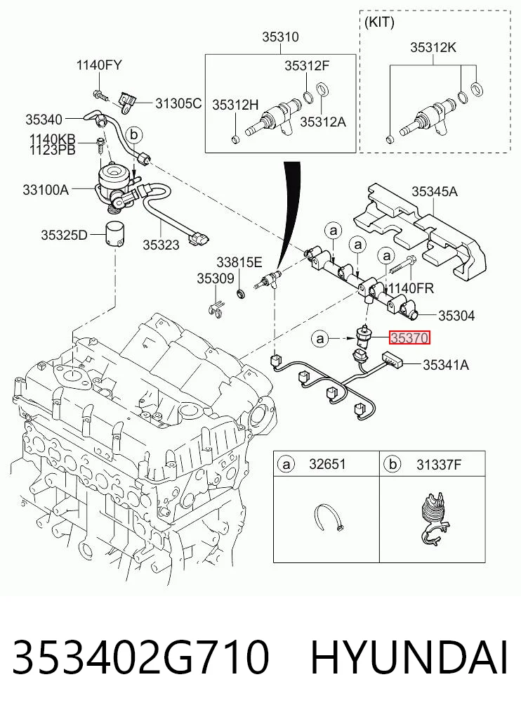 353402G710 Hyundai/Kia Манометри