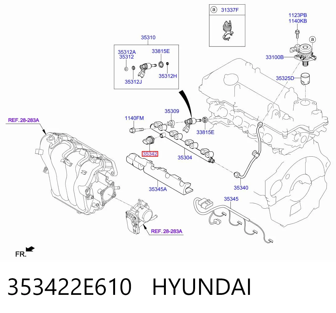 353422E610 Hyundai/Kia Манометри