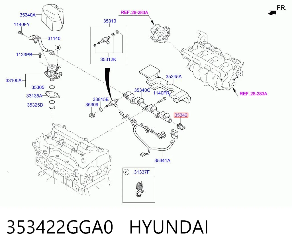 353422GGA0 Hyundai/Kia Манометри