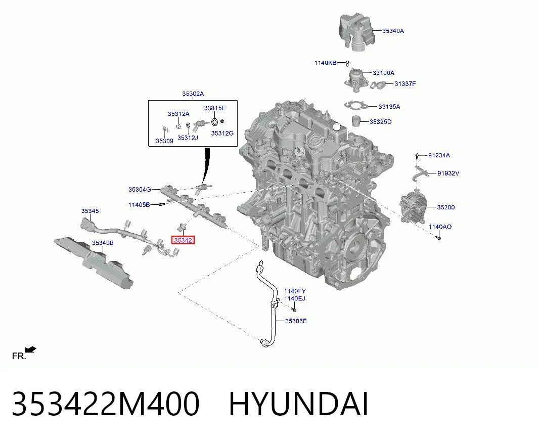 353422M400 Hyundai/Kia Манометри