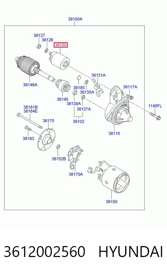 3612002560 Chrysler Тягове реле стартера