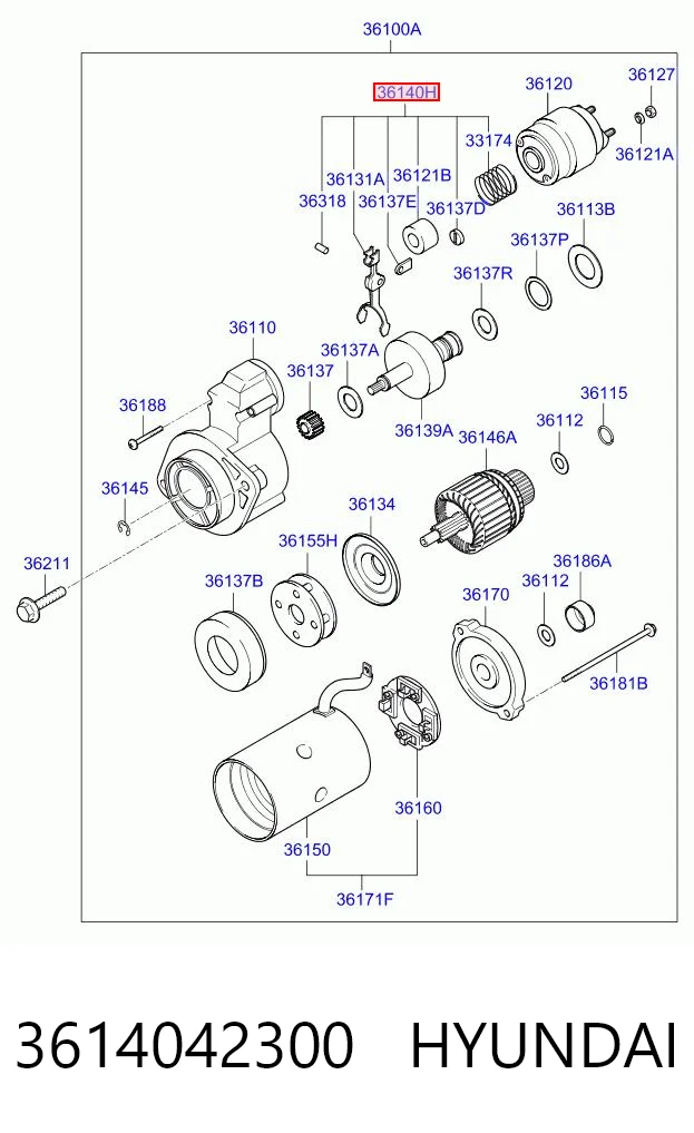 3614042300 Chrysler Виделка стартера