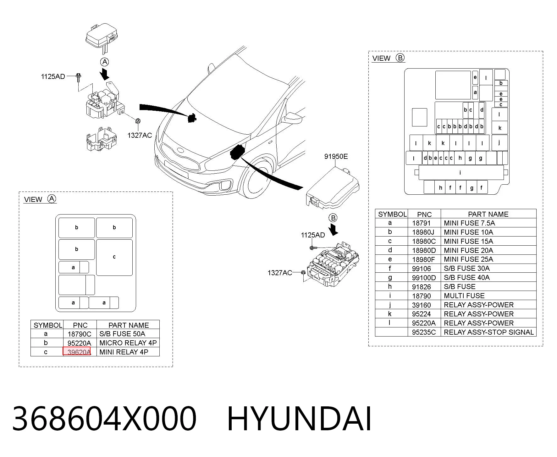 368604X000 Hyundai/Kia Реле свічок накалу