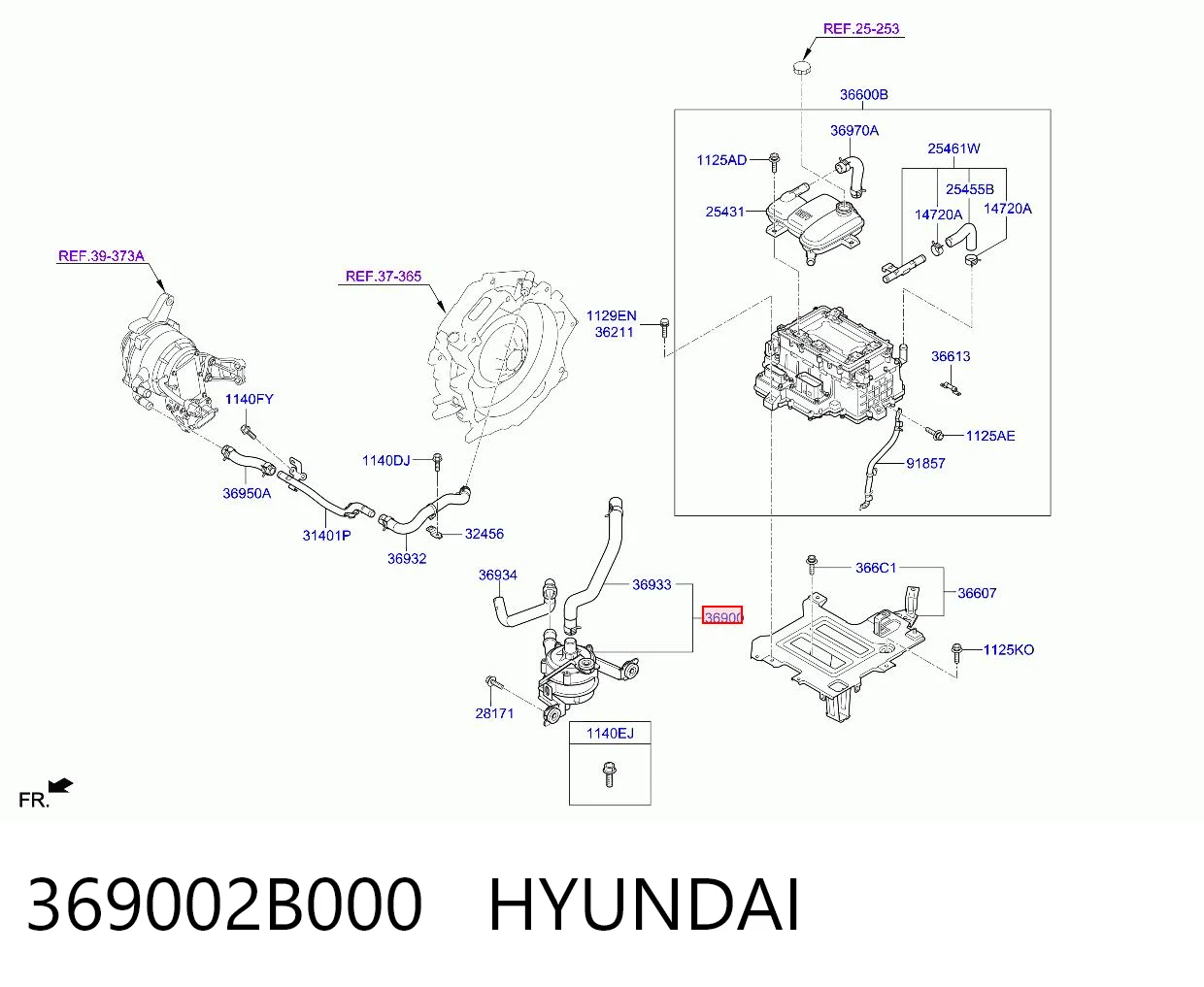 369002B000 Hyundai/Kia Насос охолодження інвертора