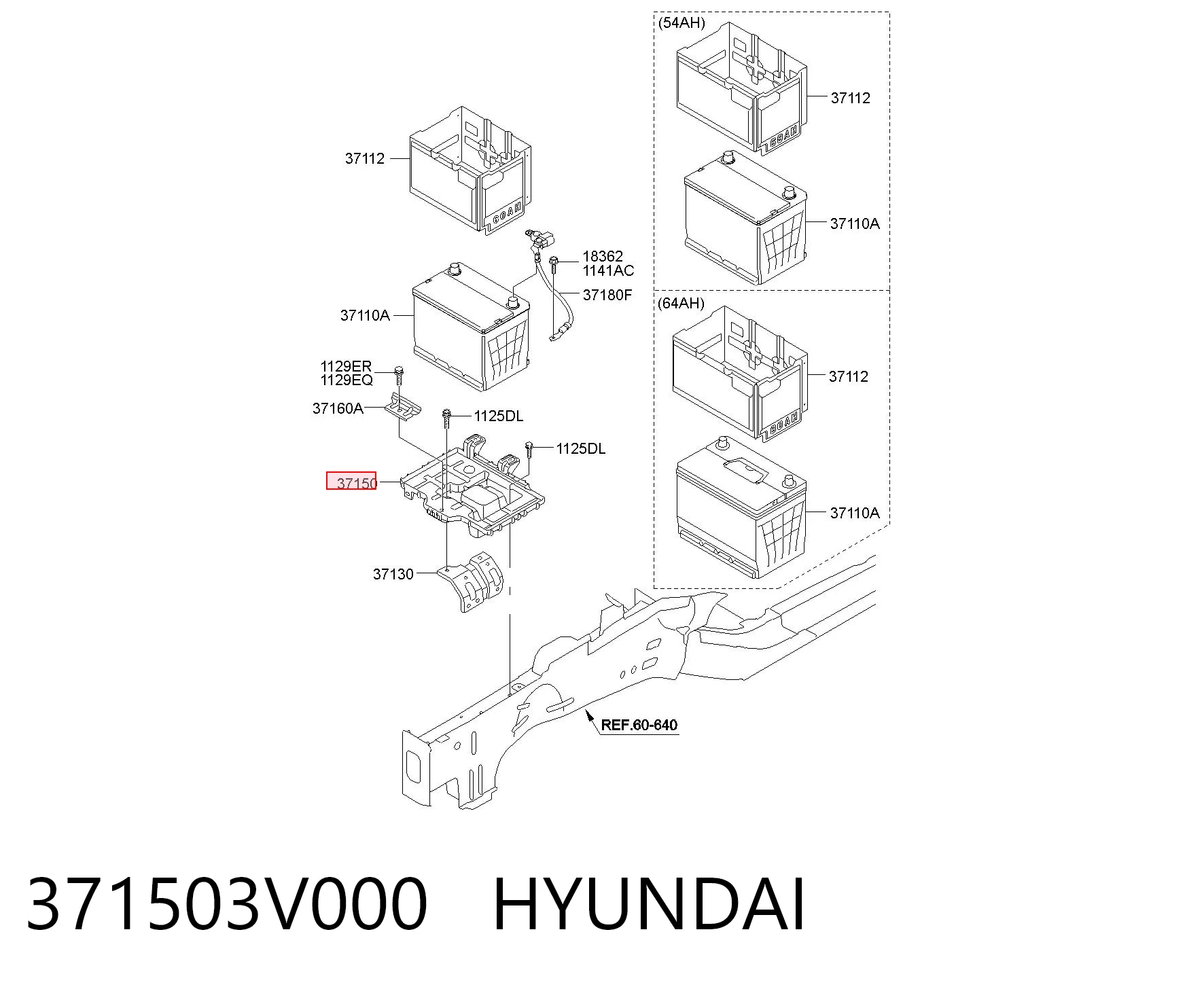 371503V000 Hyundai/Kia Авто акумулятор