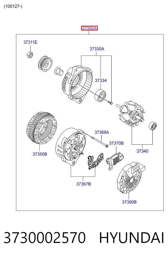 3730002570 Hyundai/Kia Авто генератор