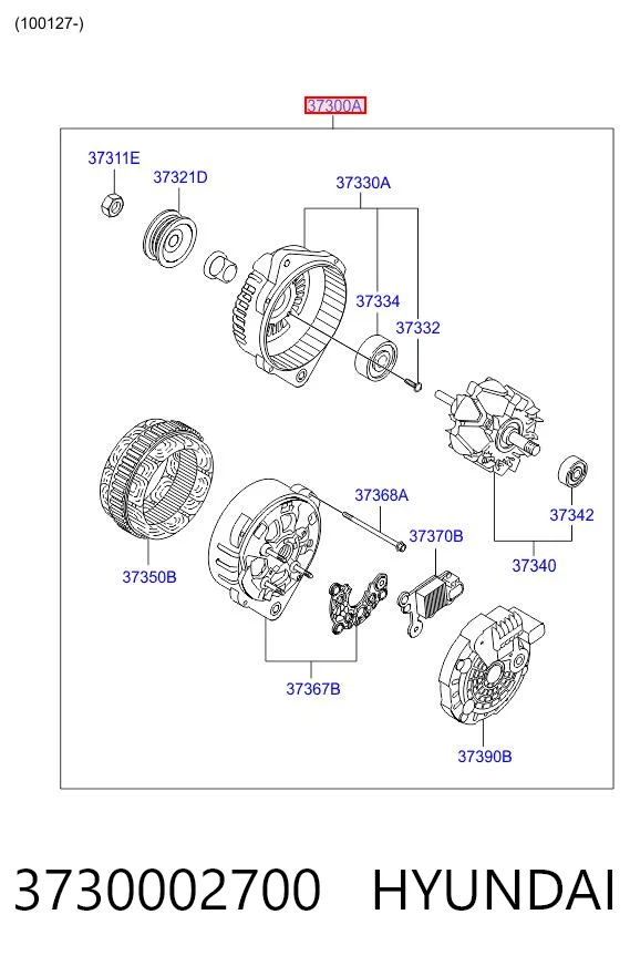 3730002700 Hyundai/Kia Авто генератор