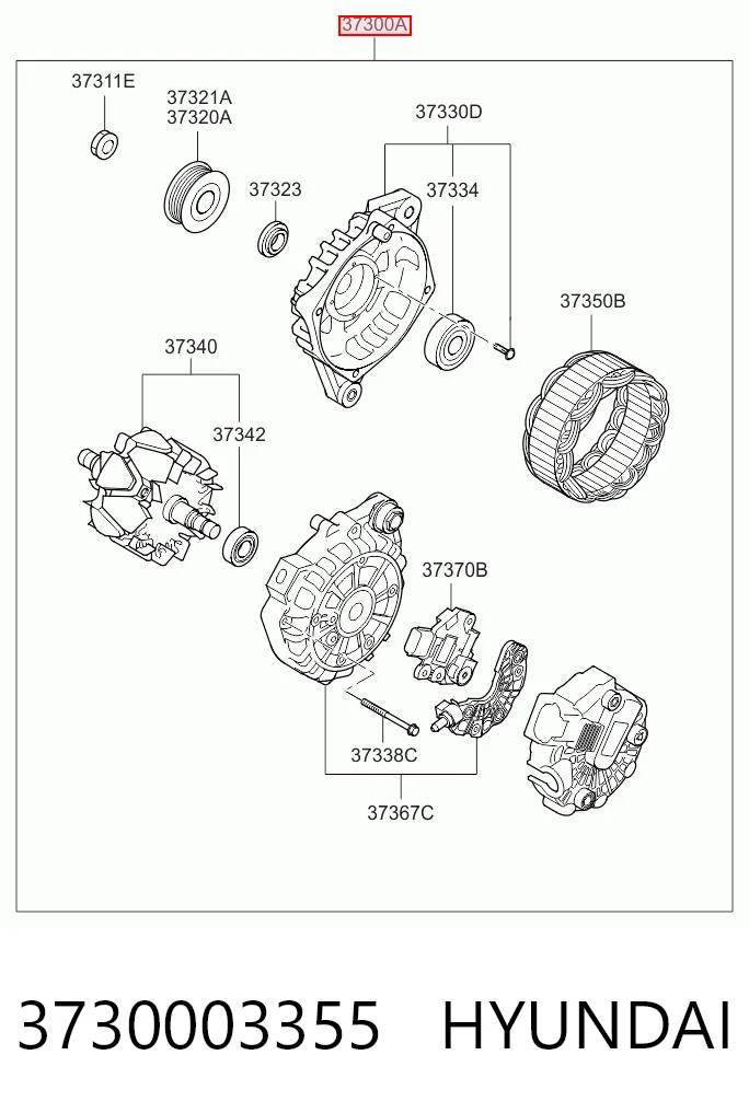 3730003355 Hyundai/Kia Авто генератор