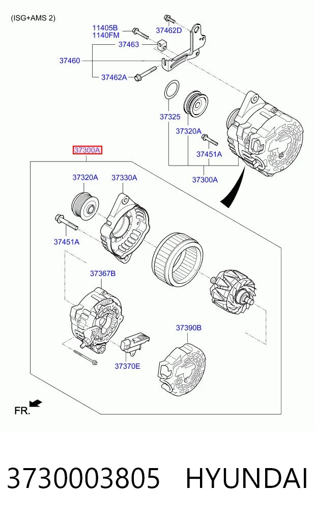 3730003805 Hyundai/Kia Авто генератор