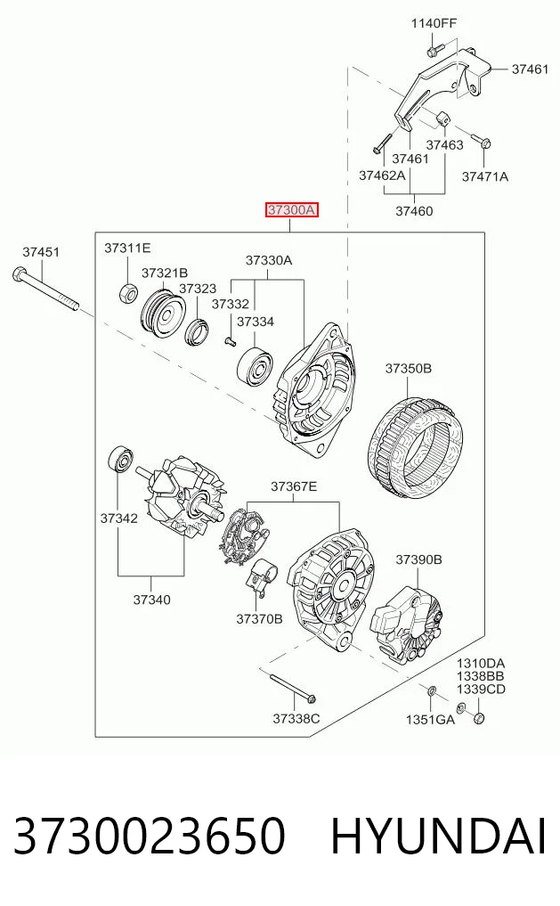 3730023650 Hyundai/Kia Авто генератор