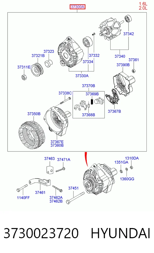 Купити Генератор Hyundai Coupe I RD