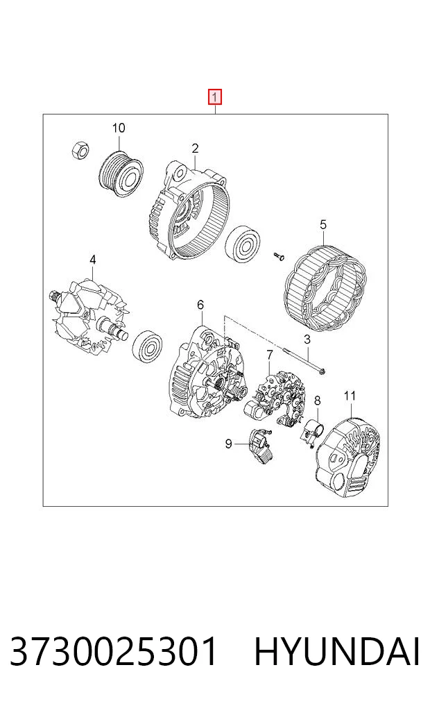 3730025301 Hyundai/Kia Авто генератор