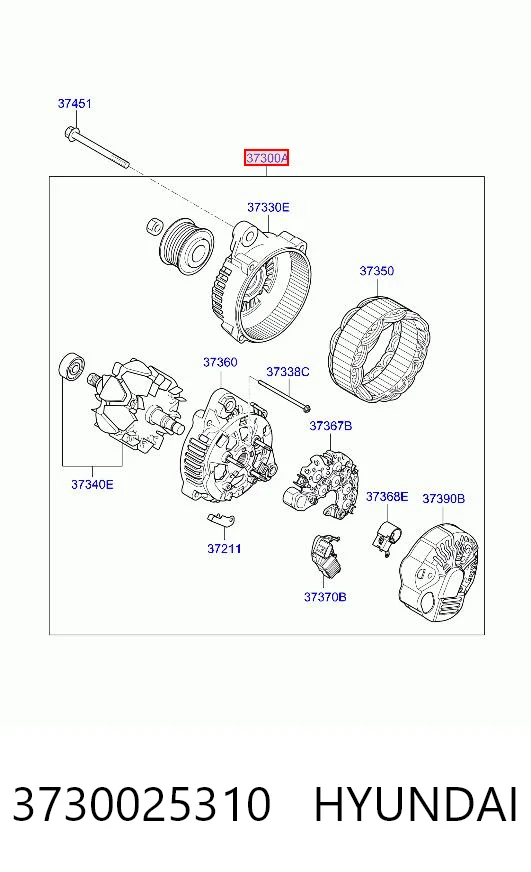 3730025310 Hyundai/Kia Авто генератор