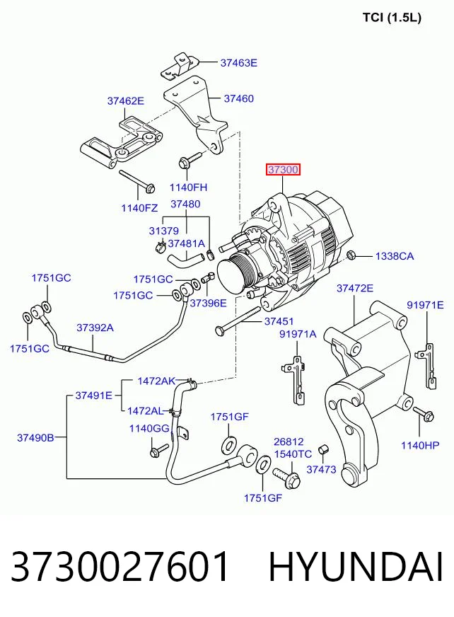 Авто генератор на Hyundai Matrix  FC