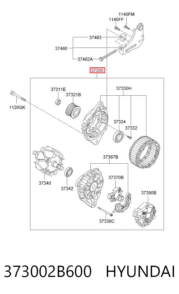 373002B600 Hyundai/Kia Авто генератор