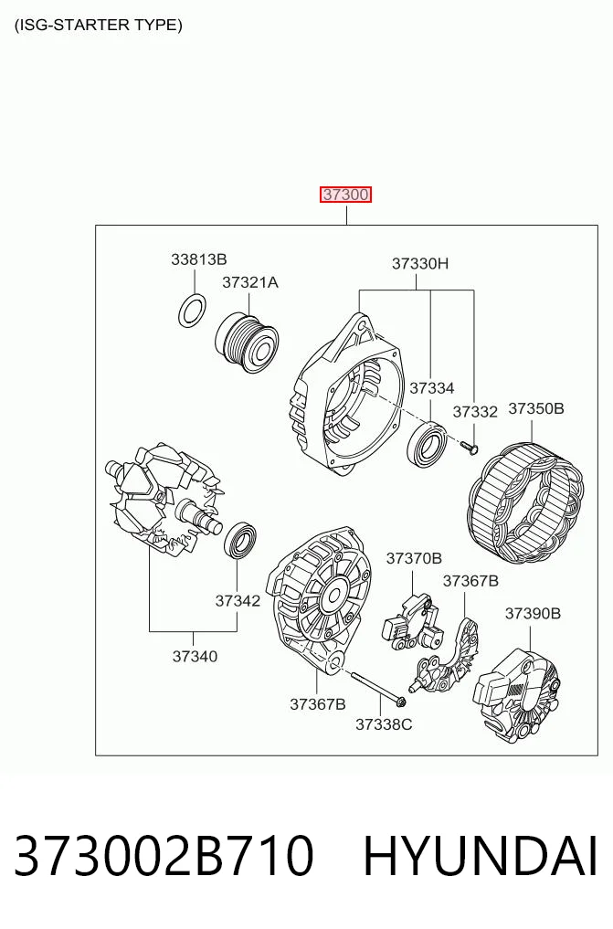 373002B710 Hyundai/Kia Авто генератор