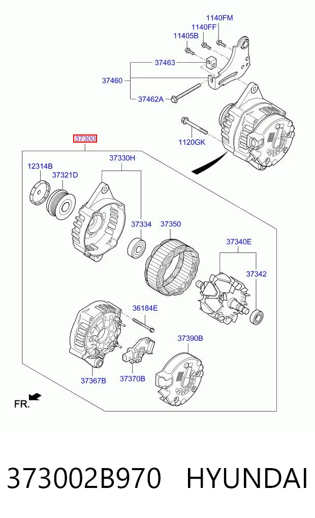 373002B970 Hyundai/Kia Авто генератор