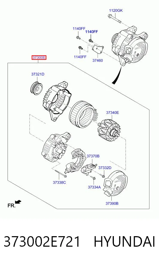 373002E721 Hyundai/Kia Авто генератор
