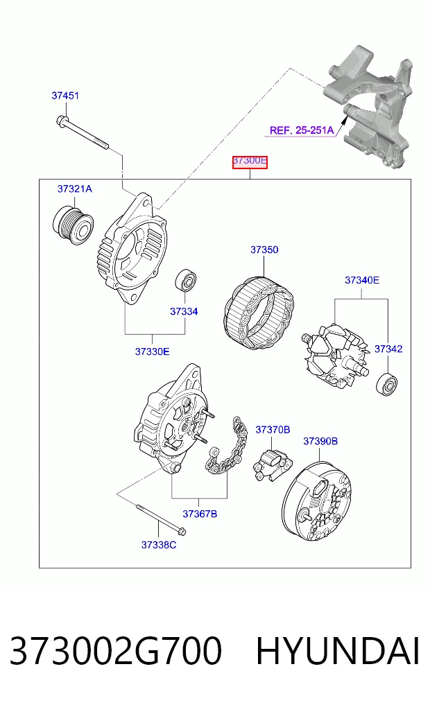 373002G700 Hyundai/Kia Авто генератор