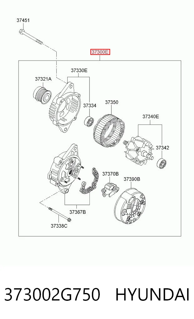 373002G750 Hyundai/Kia Авто генератор
