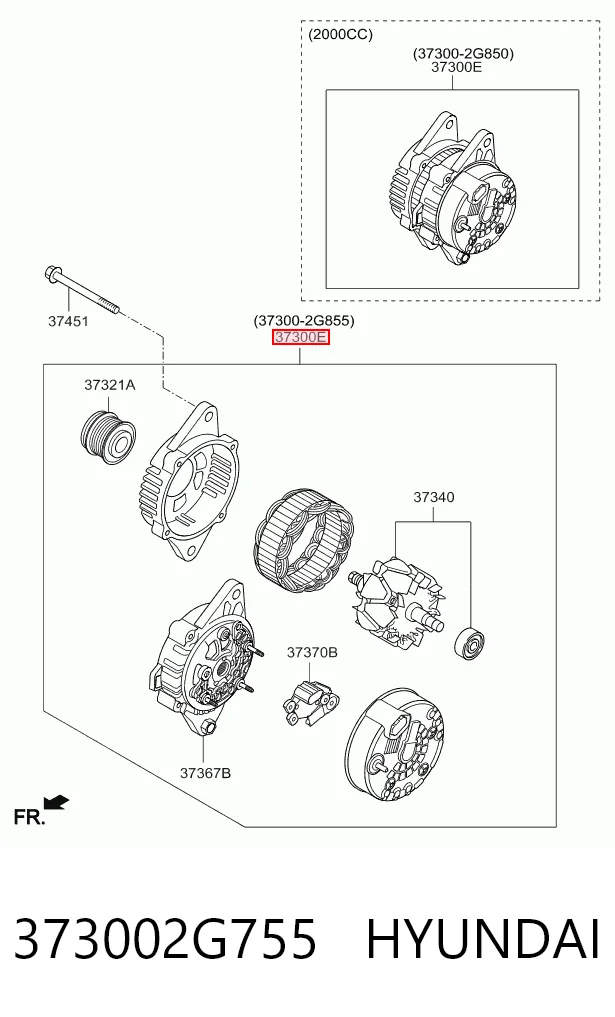 373002G755 Hyundai/Kia Авто генератор