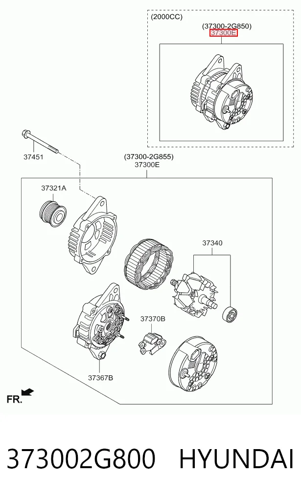 373002G800 Hyundai/Kia Авто генератор