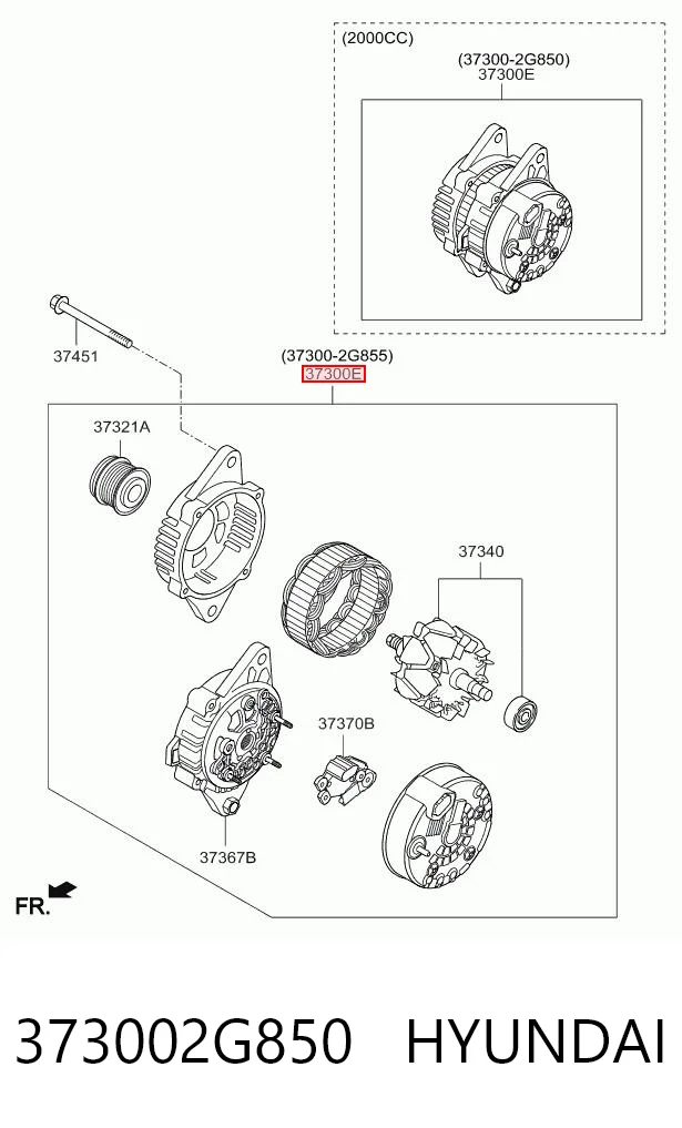 373002G850 Hyundai/Kia Авто генератор