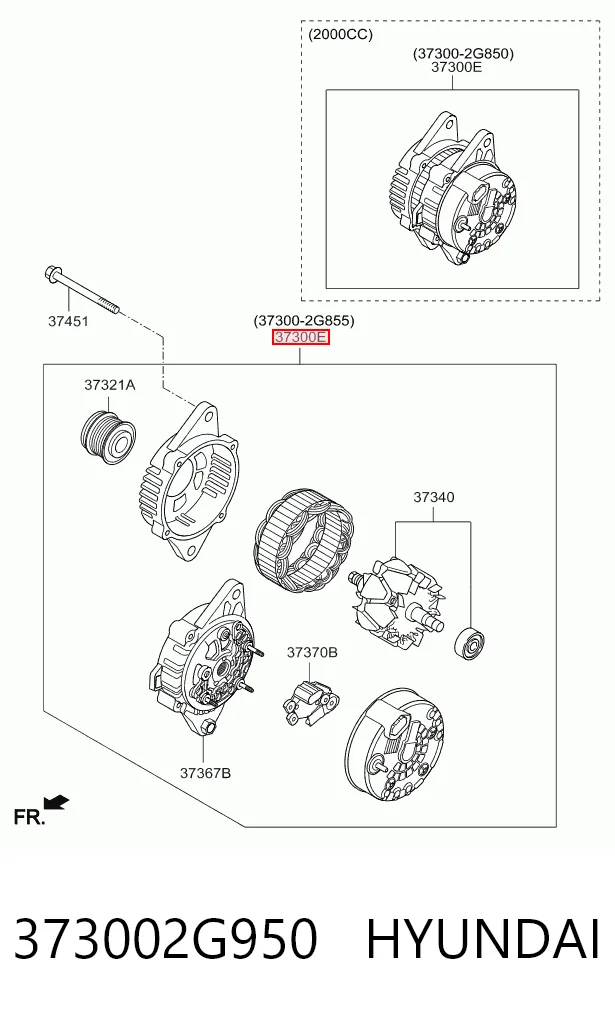 373002G950 Hyundai/Kia Авто генератор