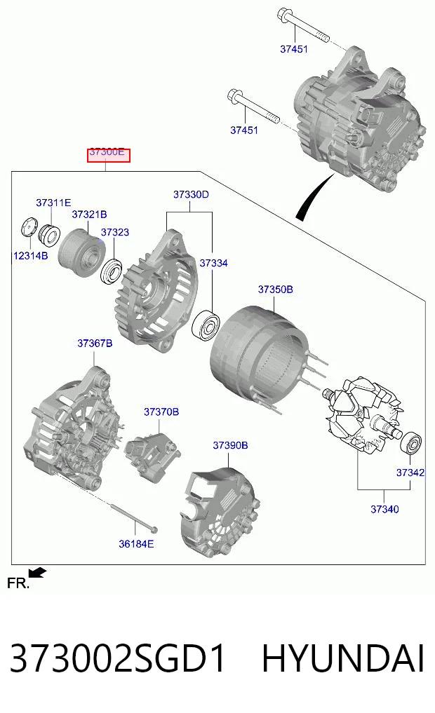 373002SGD1 Hyundai/Kia Авто генератор