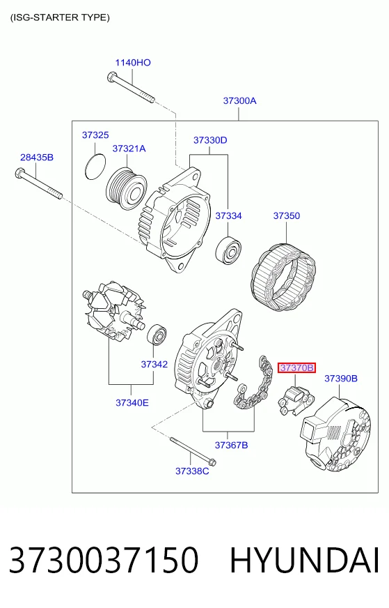 Генератор Hyundai Coupe II купе (GK) (2001 - 2006) ціна, від 149.11 USD