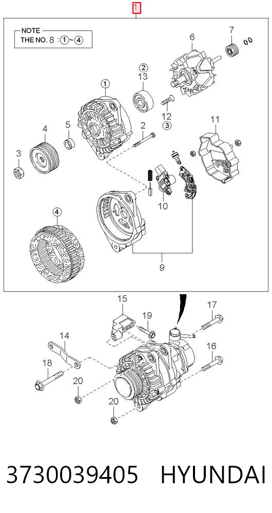 3730039405 Hyundai/Kia Авто генератор