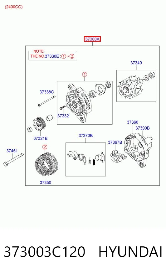 373003C120 Hyundai/Kia Авто генератор