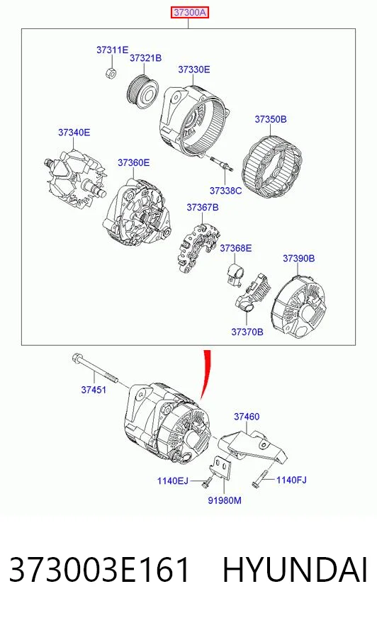 373003E161 Hyundai/Kia Авто генератор