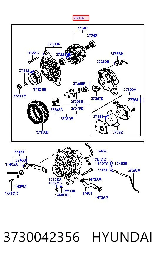 Генератор 3730042910 Chrysler