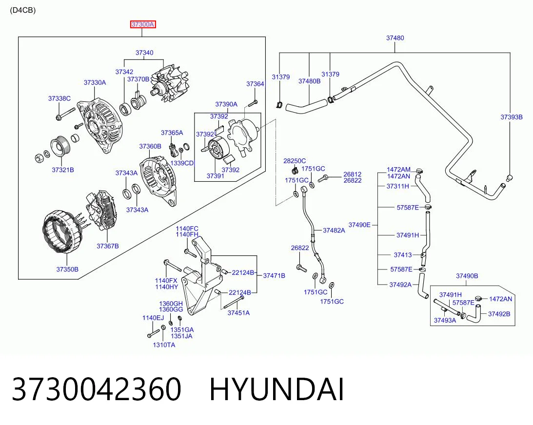 3730042360 Hyundai/Kia Авто генератор