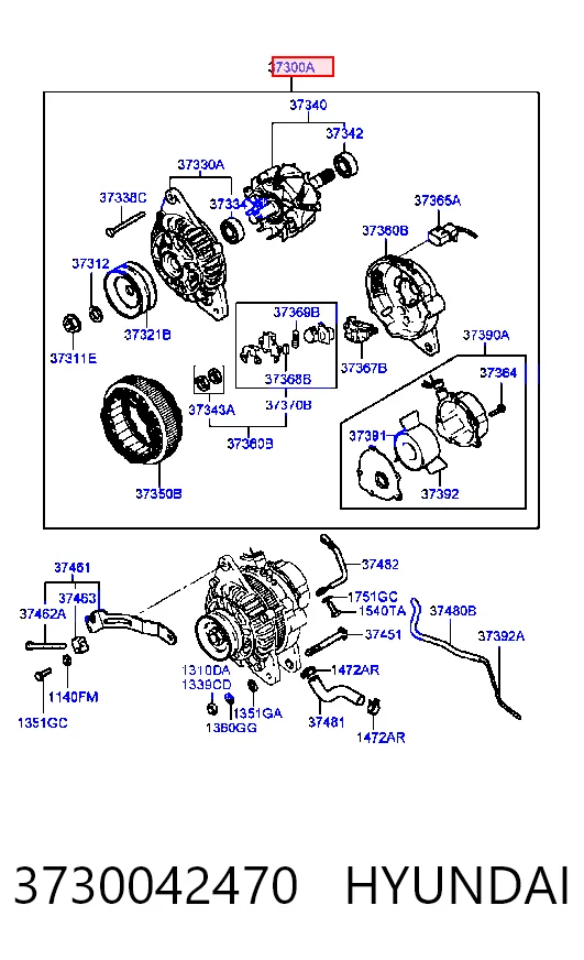 3730042470 Hyundai/Kia Авто генератор