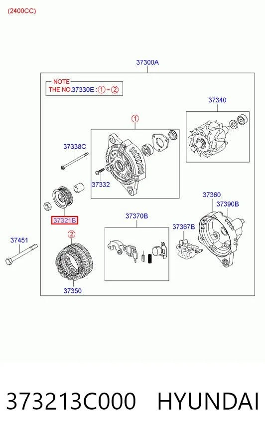 373213C000 Hyundai/Kia Обгонна муфта генератора