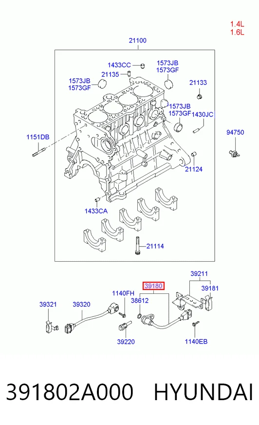 391802A000 Hyundai/Kia ДПКВ