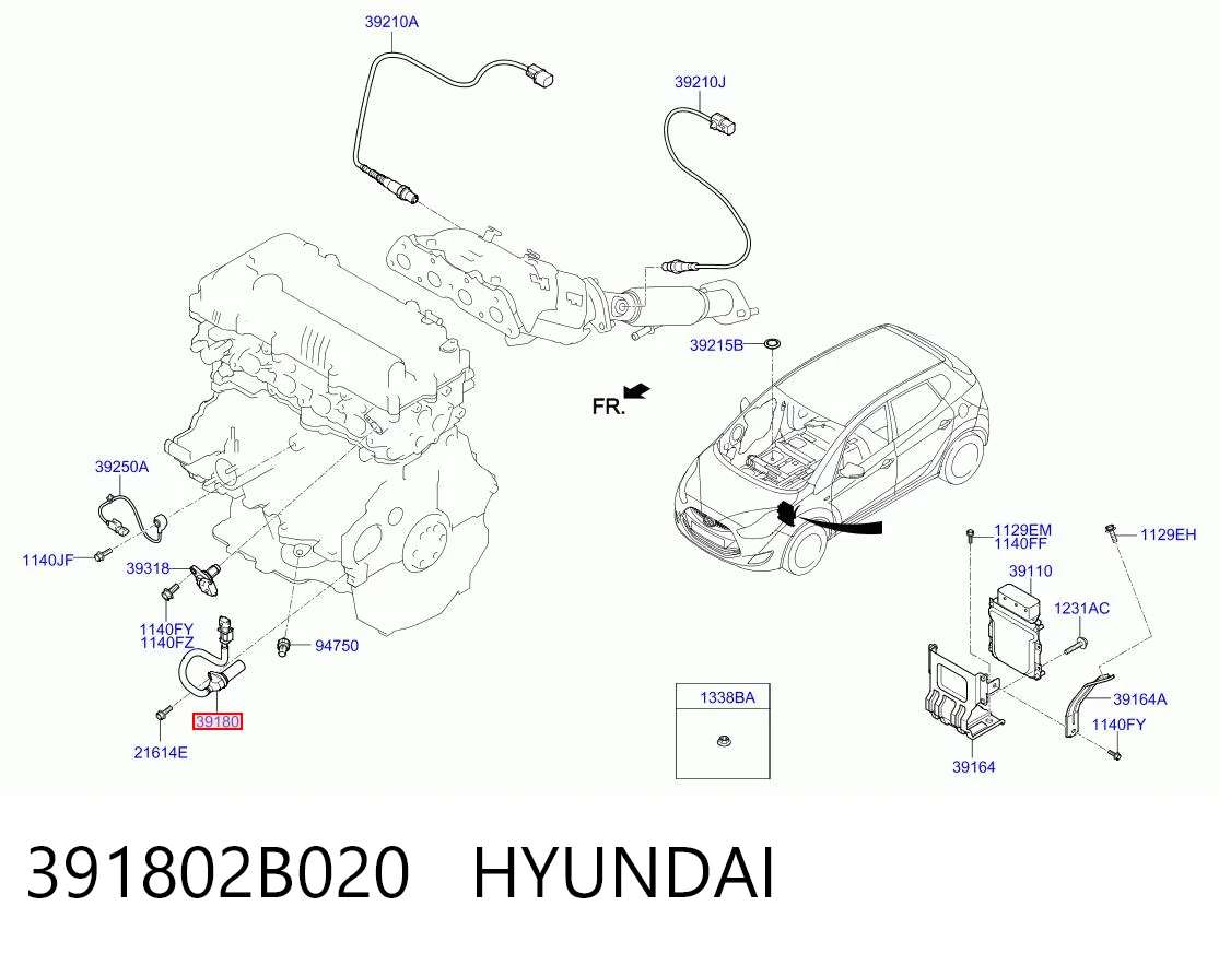 Датчик обертів колінвалу Hyundai Tucson III позашляховик (TL) (2015 - 2023) ціна, від 20.48 USD