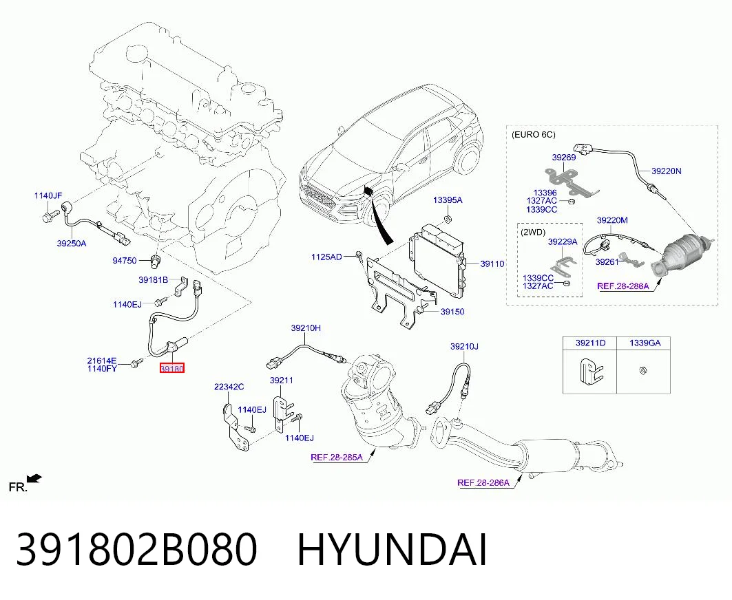391802B080 Hyundai/Kia ДПКВ