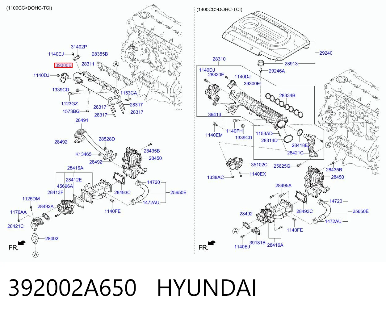 392002A650 Hyundai/Kia Датчик наддува