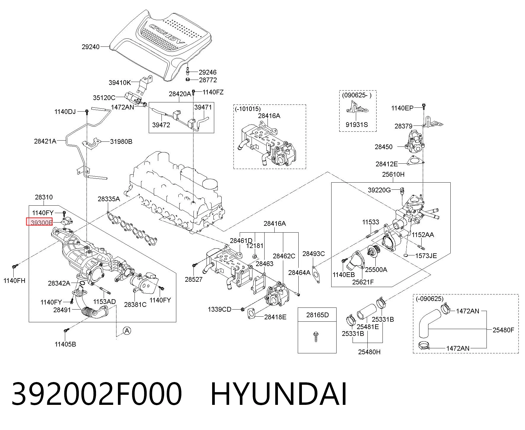 392002F000 Hyundai/Kia Датчик наддува